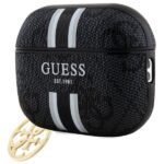 Guess GUAP2P4RPSK AirPods Pro 2 (2022/2023) cover black 4G Printed Stripes Charm - imagine 3