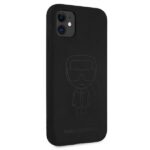 Karl Lagerfeld KLHCN61SILTTBK iPhone 11 6,1" / Xr Silicone Ikonik Outline black - imagine 4
