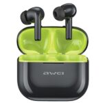 AWEI Bluetooth 5.3 T1 Pro Headphones + Docking Station Black-Green