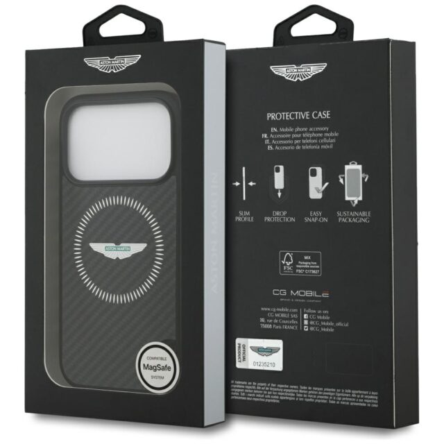 Case Aston Martin HC Kevlar Counter      Design MagSafe for iPhone 17 Pro black - imagine 8