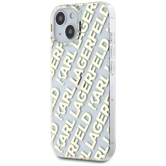 Karl Lagerfeld KLHCP15SHKFOEMD iPhone 15 / 14 / 13 6.1" gold hardcase IML Fullover  Logo - imagine 2