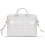 Bag Guess 4G Peony Front Pocket  Zipper Triangle Logo 16" white - imagine 2