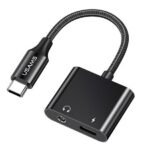 .USAMS AU15 Adapter USB-C - jack 3.5mDAC + USB-C PD60W /black SJ598YPTC01 (US-SJ598)