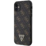 Guess GUHCN61PG4GPK iPhone 11 / Xr 6,1"black hardcase 4G Triangle Metal Logo - imagine 2