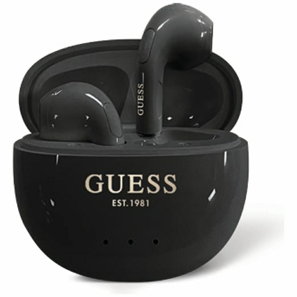 cps-733c257b596483e9913e4e0e4e5f9662-2025-12-07-02-57-56 TWS headphones Guess Glossy Effect Egg Shape Printed Classic Logo black - imagine 1