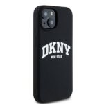DKNY DKHMP14SSNYACH iPhone 14 / 15 / 13 6.1" black hardcase Liquid Silicone White Printed Logo MagSa - imagine 4