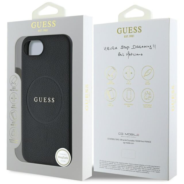 Case Guess Grained Ring MagSafe for iPhone 16e black - imagine 8