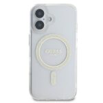 Guess GUHMP16SHFGERET iPhone 16 6.1" transparent hardcase IML Glitter Circle MagSafe - imagine 3