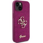 Guess GUHCP15SHG4SGU iPhone 15 / 14 / 13 6.1" purple hardcase Glitter Script Big 4G - imagine 4