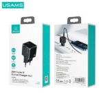 USAMS Wall Charger 1xUSB-C T42 mini 25W (only head) Super SI 5V-3A PD3.0 Fast Charging black CC1 - imagine 5