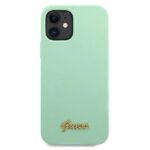 Guess GUHCP12SLSLMGGN iPhone 12 mini 5,4" green hardcase Metal Logo Script - imagine 3