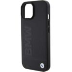 Case BMW BMHMP15MSLLBK iPhone 15 Plus / 14 Plus 6.7" black MagSafe Leather Hot Stamp - imagine 6