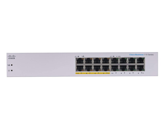 Cisco CBS110-16PP | Switch | 16x RJ45 1000Mb/s, 8x PoE, Desktop, Rack, Unmanaged, 64W - imagine 2