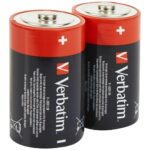 Verbatim Alkaline Battery D LR20 2pcs black 49923