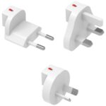 Travel Adapter 4smarts Worldplug for GaN Flex, Hybrid Charger 6in1, FlatPlug Slim (UK, EU, AU) 3 pcs