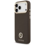 Case Guess Grained Strass Logo MagSafe for iPhone 17 Pro Max brown - imagine 2