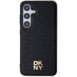 DKNY DKHMS24MPSHRPSK S24+ S926 black hardcase Leather Pattern Metal Logo MagSafe - imagine 3