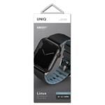 UNIQ Linus Strap Apple Watch Series 1-8/SE1/2/3/Ultra1/2/3 42/44/45/49mm Airosoft Silicone black - imagine 3