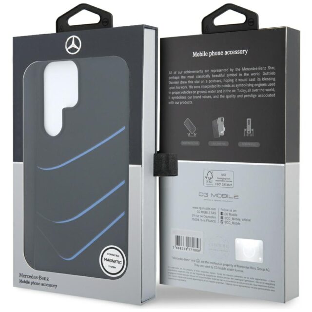 Mercedes Silicone Contrasted Curves MagSafe Case for Samsung Galaxy S25 Ultra Black - imagine 8