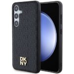 DKNY DKHMS24SPSHRPSK S24 S921 black hardcase Leather Pattern Metal Logo MagSafe
