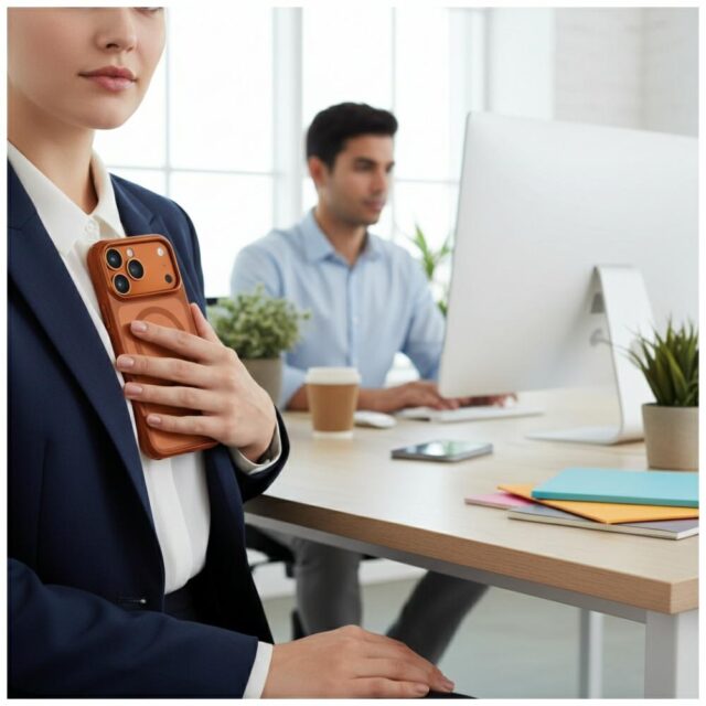 Etui UNIQ Veren do iPhone 17 Pro          Magclick Charging pomarańczowy - imagine 3