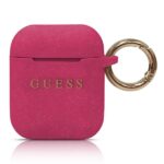 Guess GUACCSILGLFU AirPods cover fuchsia Silicone Glitter