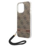 Guess GUOHCP14XH4STW iPhone 14 Pro Max 6,7" brown hardcase 4G Print Strap - imagine 5