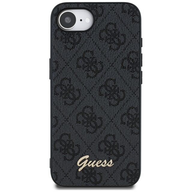 Case Guess 4G Script Logo MagSafe for iPhone 16e black - imagine 3