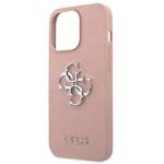 Guess GUHCP13LSA4GSPI iPhone 13 Pro / 13 6,1" pink hardcase Saffiano 4G Metal Logo - imagine 6
