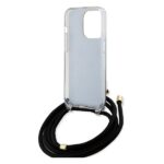 Guess GUHCP15XHC4SEK iPhone 15 Pro Max 6.7" black hardcase Crossbody Cord 4G Print - imagine 6