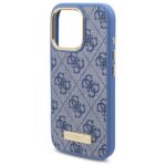 Guess GUHMP16XU4GPRB iPhone 16 Pro Max 6.9" blue hardcase 4G Logo Plate MagSafe - imagine 6