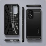Spigen Rugged Armor Samsung A53 5G A536 black matte ACS04159 - imagine 3
