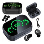 Extralink Bluetooth Headphones with Noise Reduction and LED Display - Black