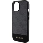 Guess GUHCP15SG4GLGR iPhone 15 / 14 / 13 6.1" grey hardcase 4G Stripe Collection - imagine 5