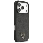 Case Guess 4G Strap Triangle Logo        MagSafe for iPhone 17 Pro black - imagine 4