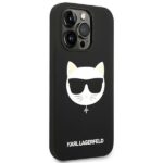 Karl Lagerfeld KLHMP14XSLCHBK iPhone 14 Pro Max 6,7" hardcase black Silicone Choupette Head Ma - imagine 4