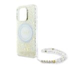 Guess GUHMP16LHCPOFPH iPhone 16 Pro 6.3" white hardcase IML Flowers Allover Electro With Pearl - imagine 5