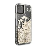 Guess GUHCN58LGGITDGO iPhone 11 Pro gold hard case Circle Liquid Glitter - imagine 5