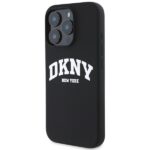 DKNY DKHMP16XSNYACH iPhone 16 Pro Max 6.9" black hardcase Silicone White Printed Logo MagSafe - imagine 2