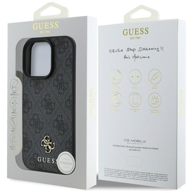 Case Guess HC PU 4G Small 4G and Classic for iPhone 16 Pro Max MagSafe black - imagine 8