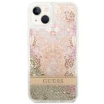 Guess GUHCP14SLFLSD iPhone 14 / 15 / 13 6.1" gold hardcase Paisley Liquid Glitter - imagine 3