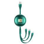 USAMS cable U69 3-in-1 1m green (Lightning/microUSB/USB-C) SJ508USB03 (US-SJ508)
