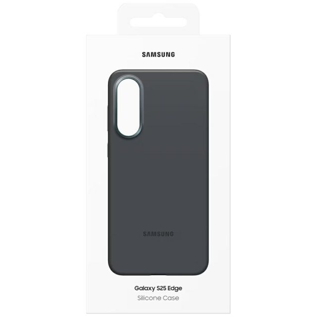 Case Samsung Silicone Case for Galaxy  S25 Edge black - imagine 6
