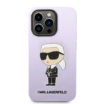 Karl Lagerfeld KLHCP14LSNIKBCU iPhone 14 Pro 6,1" hardcase purple Silicone Ikonik - imagine 3