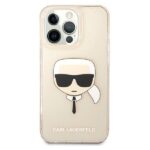 Karl Lagerfeld KLHCP13LKHTUGLGO iPhone 13 Pro / 13 6,1" gold hardcase Glitter Karl`s Head - imagine 3