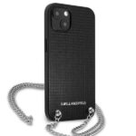 Karl Lagerfeld KLHCP13MPMK iPhone 13 / 14 / 15 6,1" hardcase black Leather Textured and Chain - imagine 4