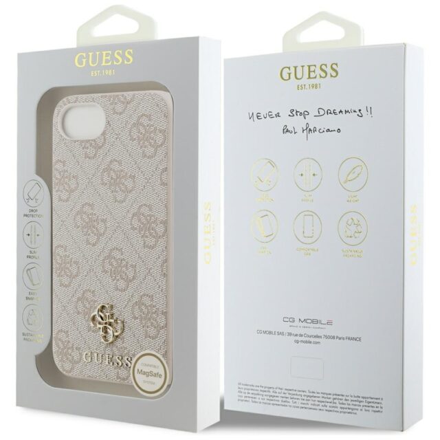 Case Guess 4G Small 4G and Classic MagSafe for iPhone 16e pink - imagine 8