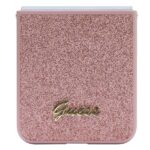 Guess GUHCZF5HGGSHP F731 Z Flip5 pink hardcase Glitter Script - imagine 5