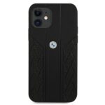 BMW BMHCP12SRSPPK iPhone 12 mini 5,4" black hardcase Leather Curve Perforate - imagine 3