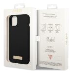 Guess GUHMP14SSBPLK iPhone 14 / 15 / 13 6.1" black hard case Silicone Logo Plate MagSafe - imagine 8